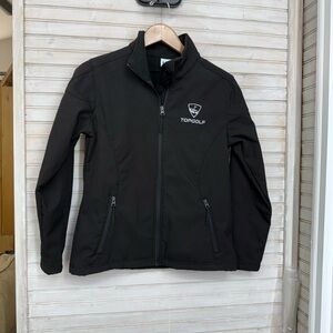 HPI Top Golf Women’s M Black Fleece Lined Utility Jacket with Zippered Pockets